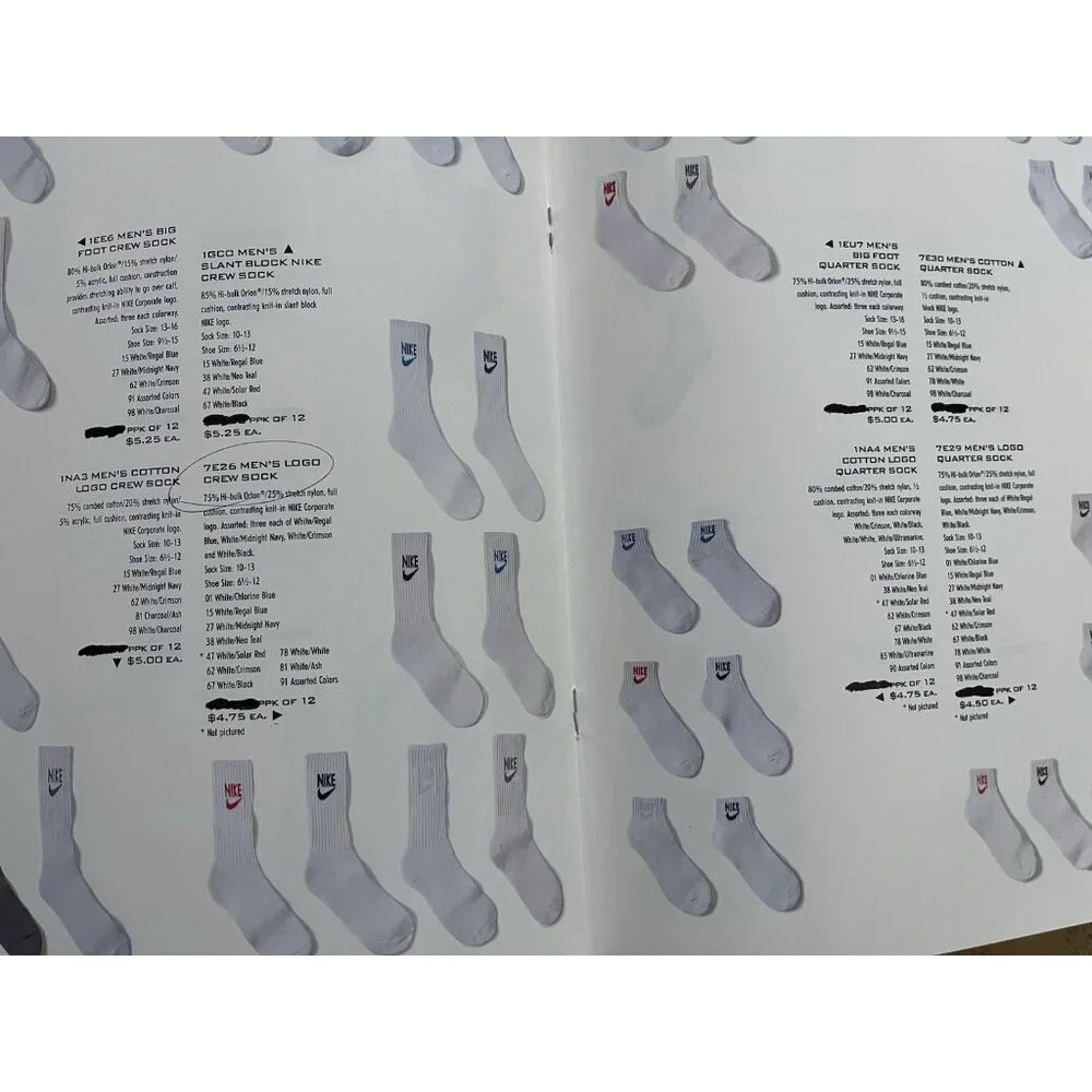 Vintage NIKE‎ Catalog 1991 Spring Accessories Hats Bags Socks Jordan